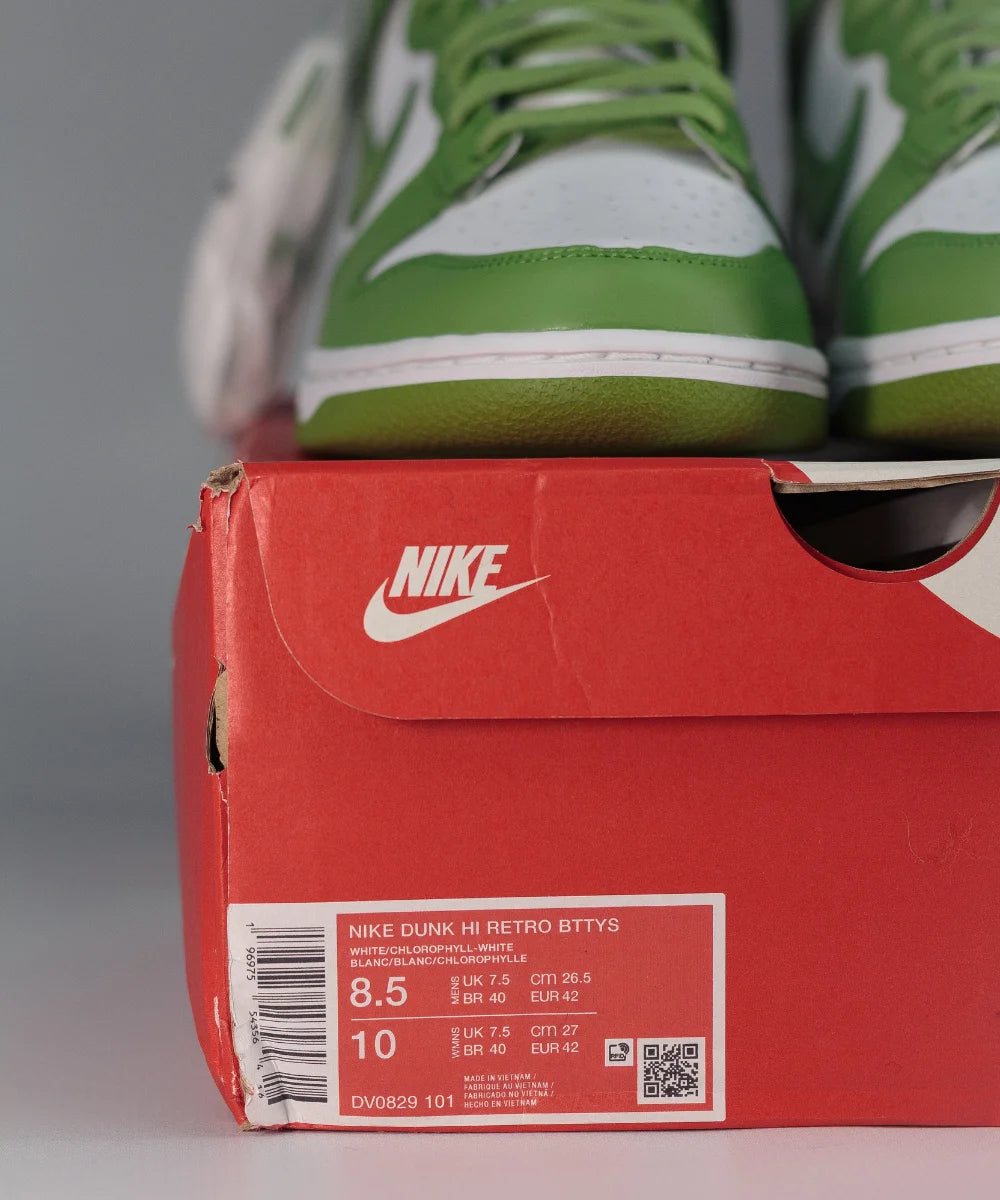 Nike Dunk Hi Retro White & Green Chlorophyll