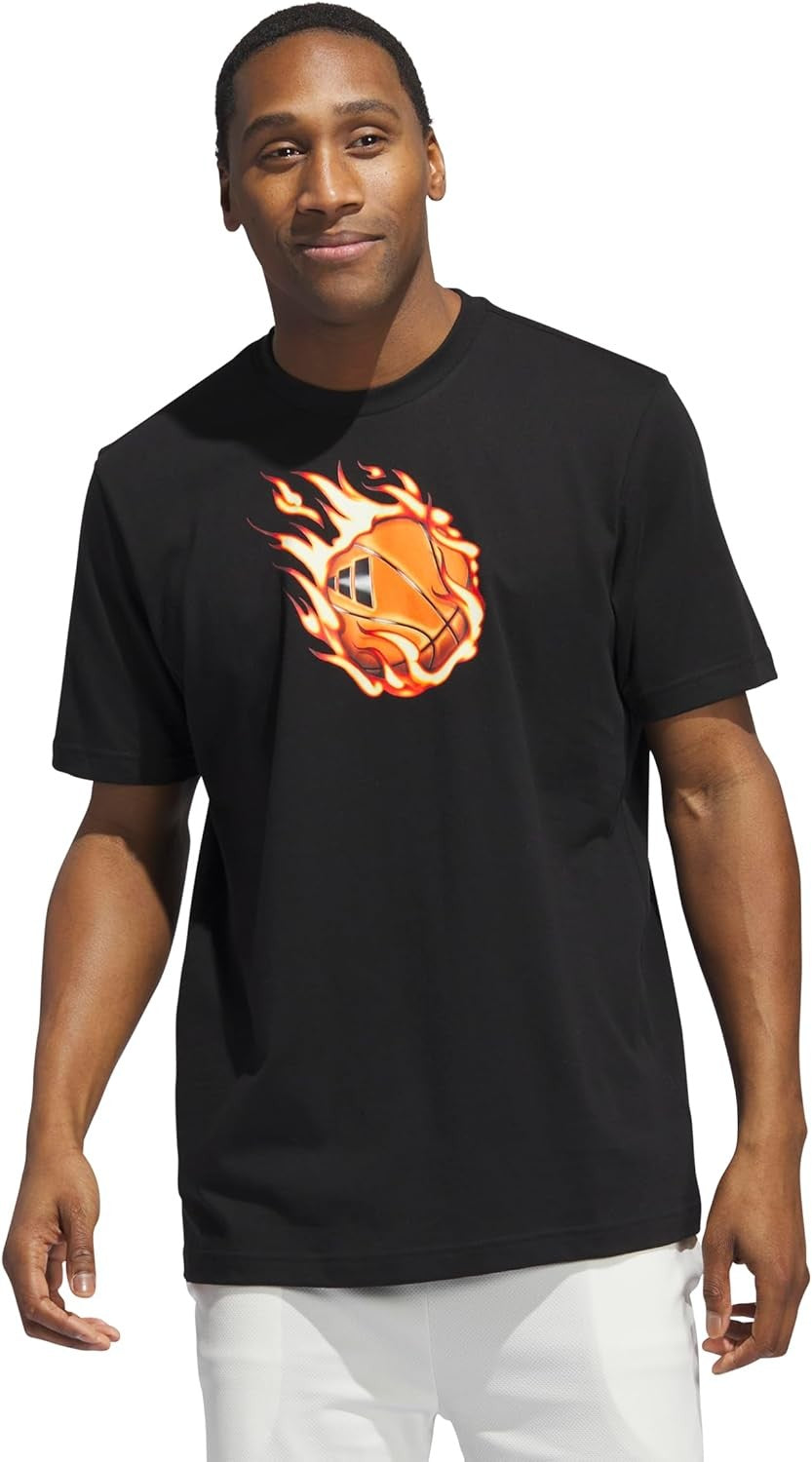 Футболка Adidas Basketball Fire Black T-Shirt