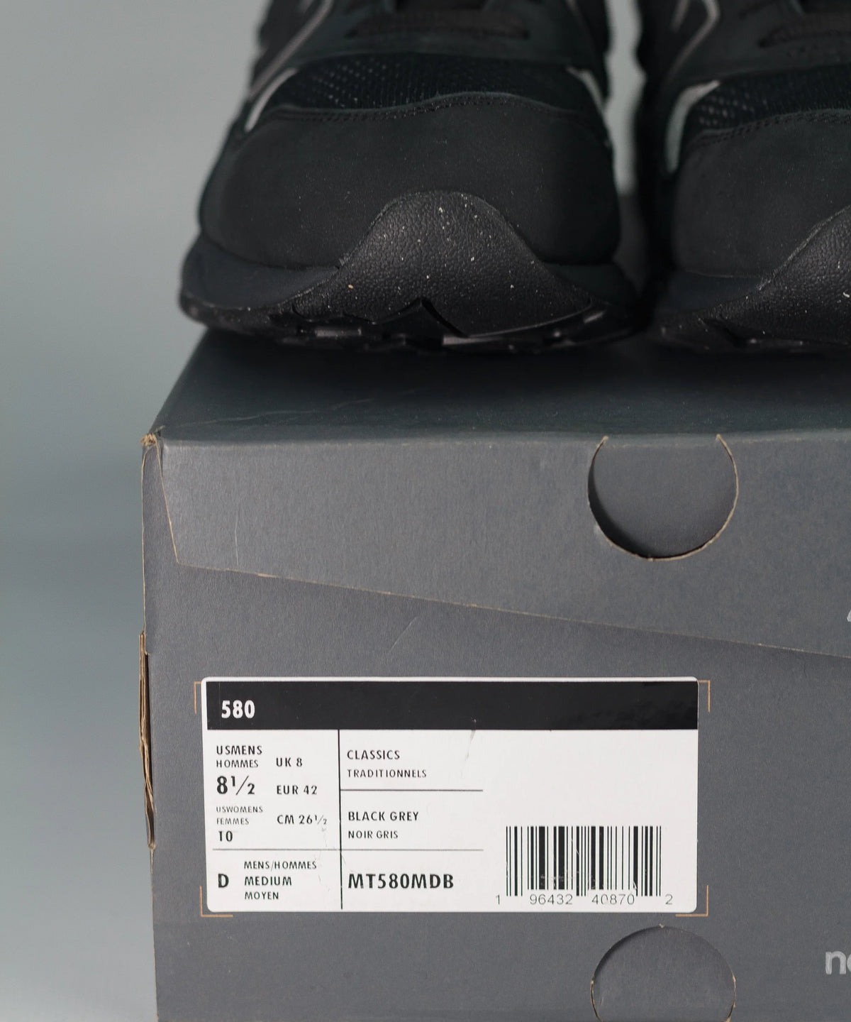 New Balance 580 Black & Grey