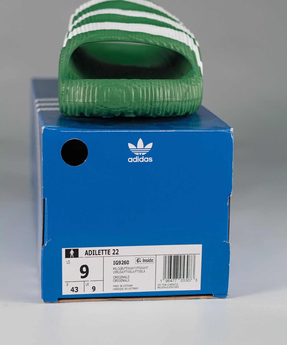 Тапочки Adidas Adilette 22 Slider Green 3 Stripes