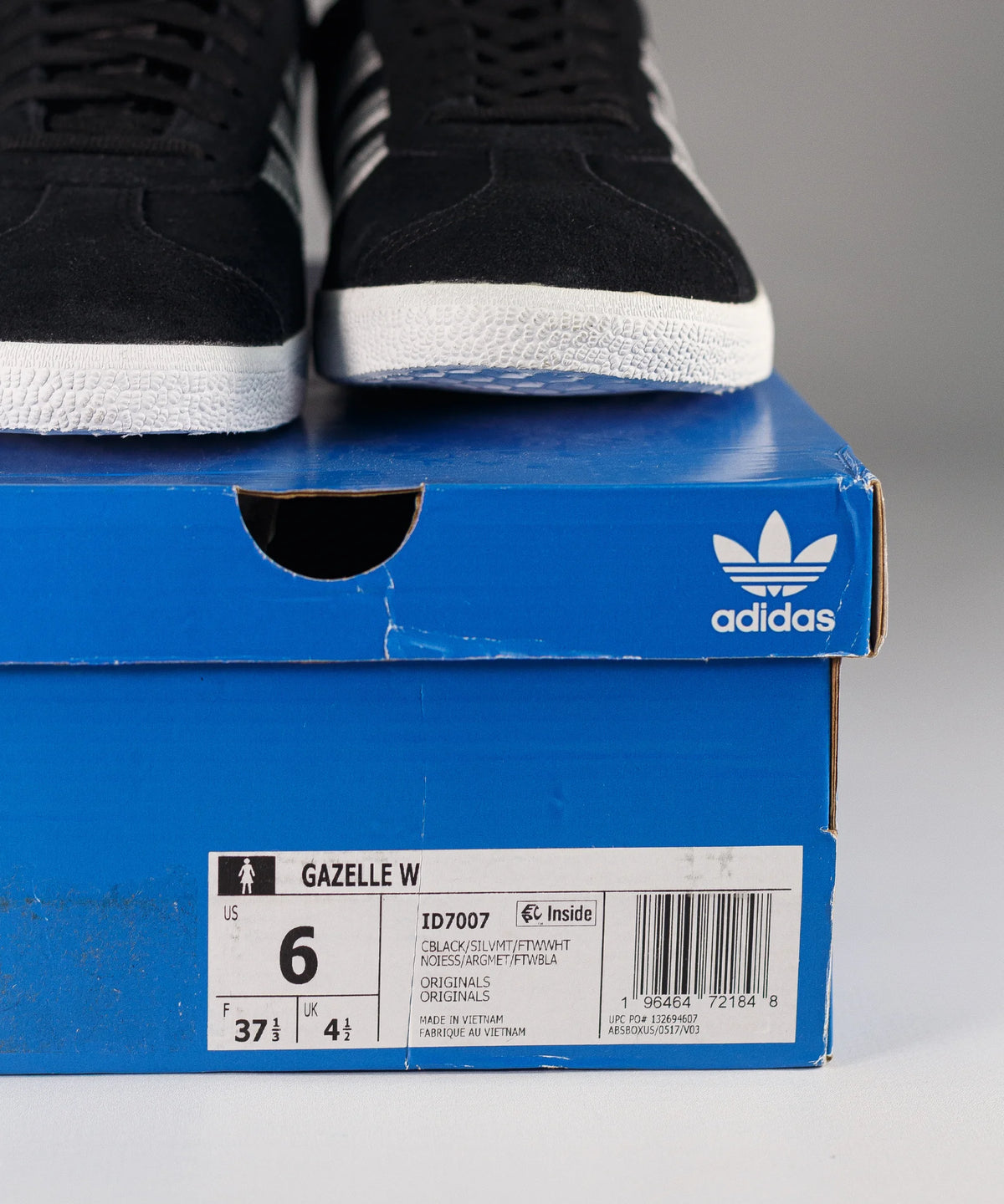 Adidas Originals Gazelle Black & Silver Wms