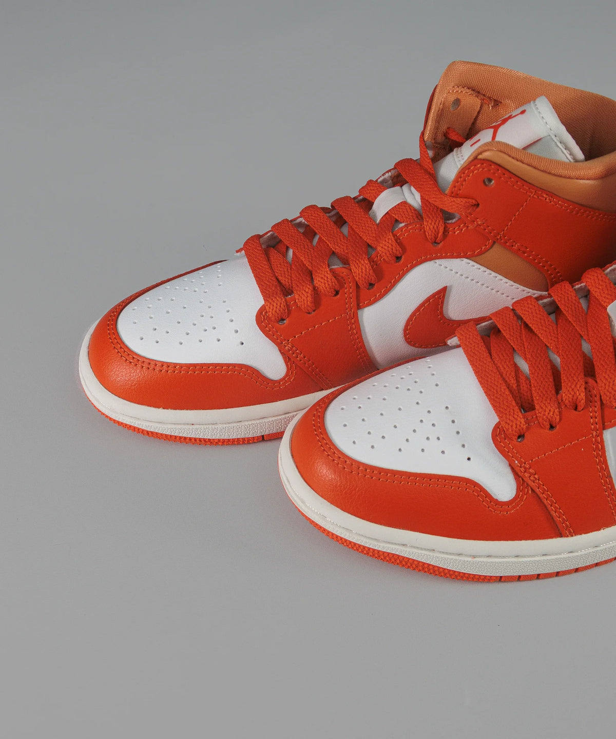 Nike Air Jordan 1 Mid White & Orange Wms