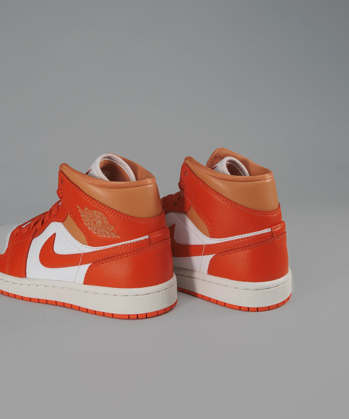 Nike Air Jordan 1 Mid White & Orange Wms