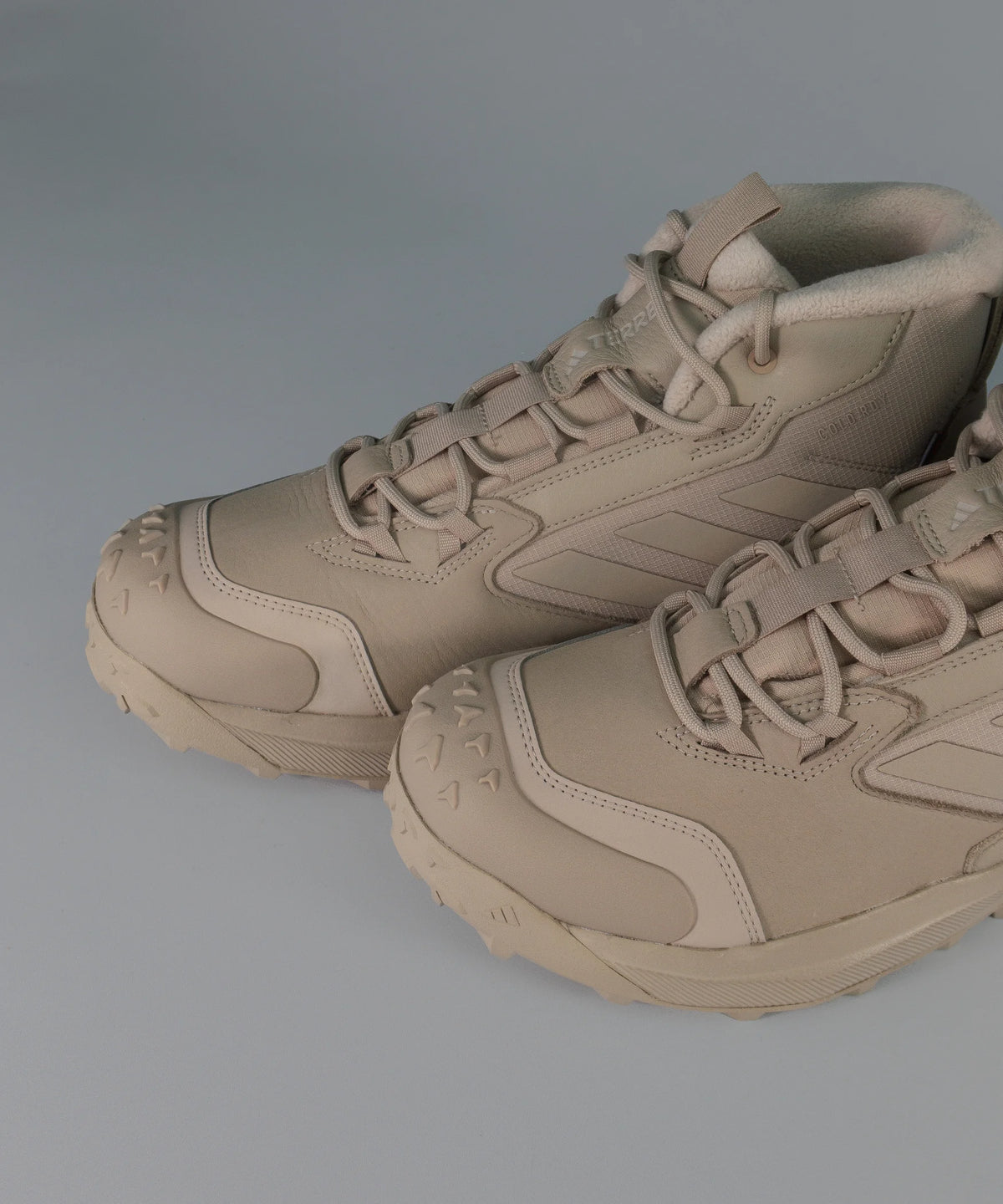 Adidas Terrex Leather Mid Cut Cold.Rdy Boots Beige Wnt
