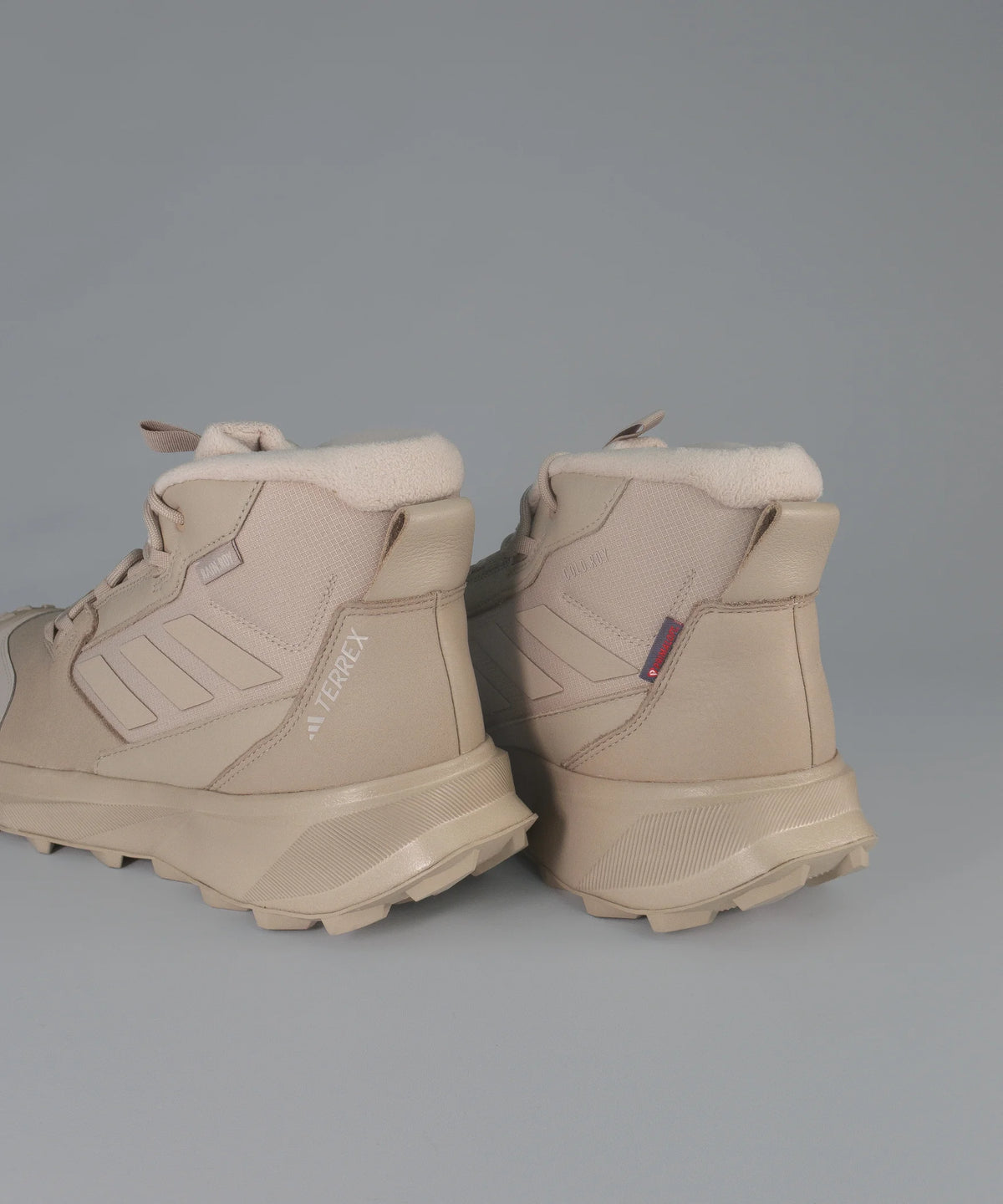 Adidas Terrex Leather Mid Cut Cold.Rdy Boots Beige Wnt