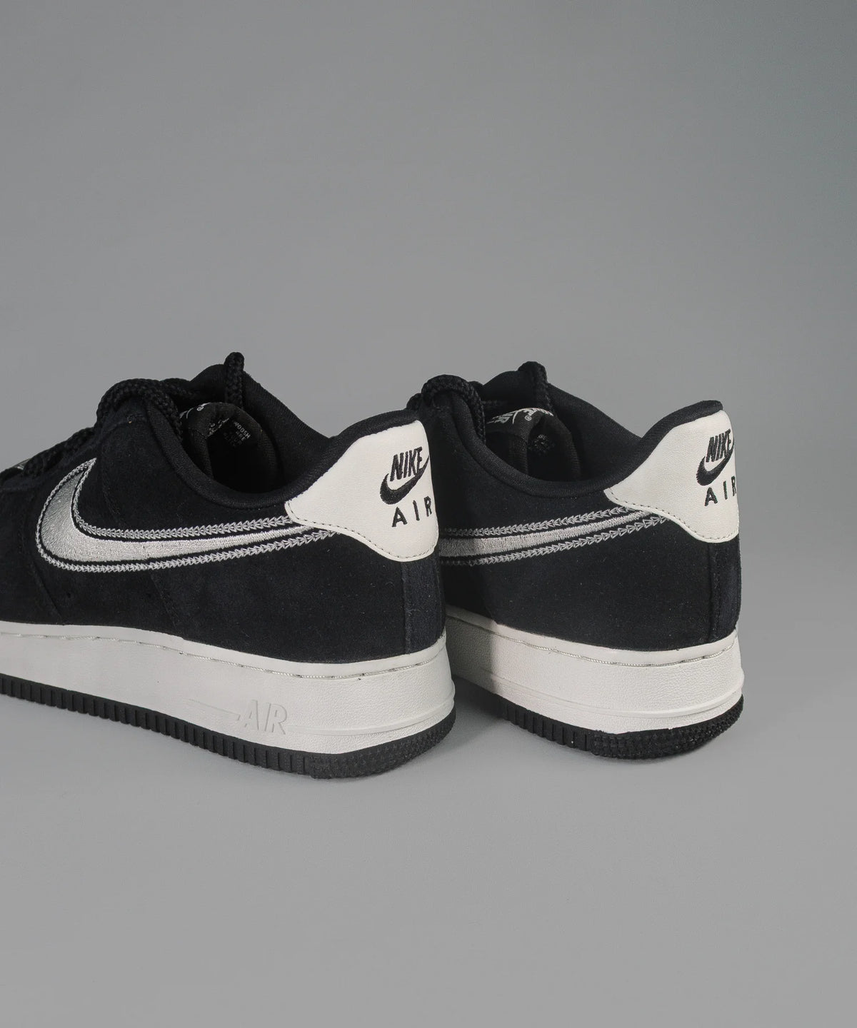 Nike Air Force 1 Low LV8 Black Sail Embroidered