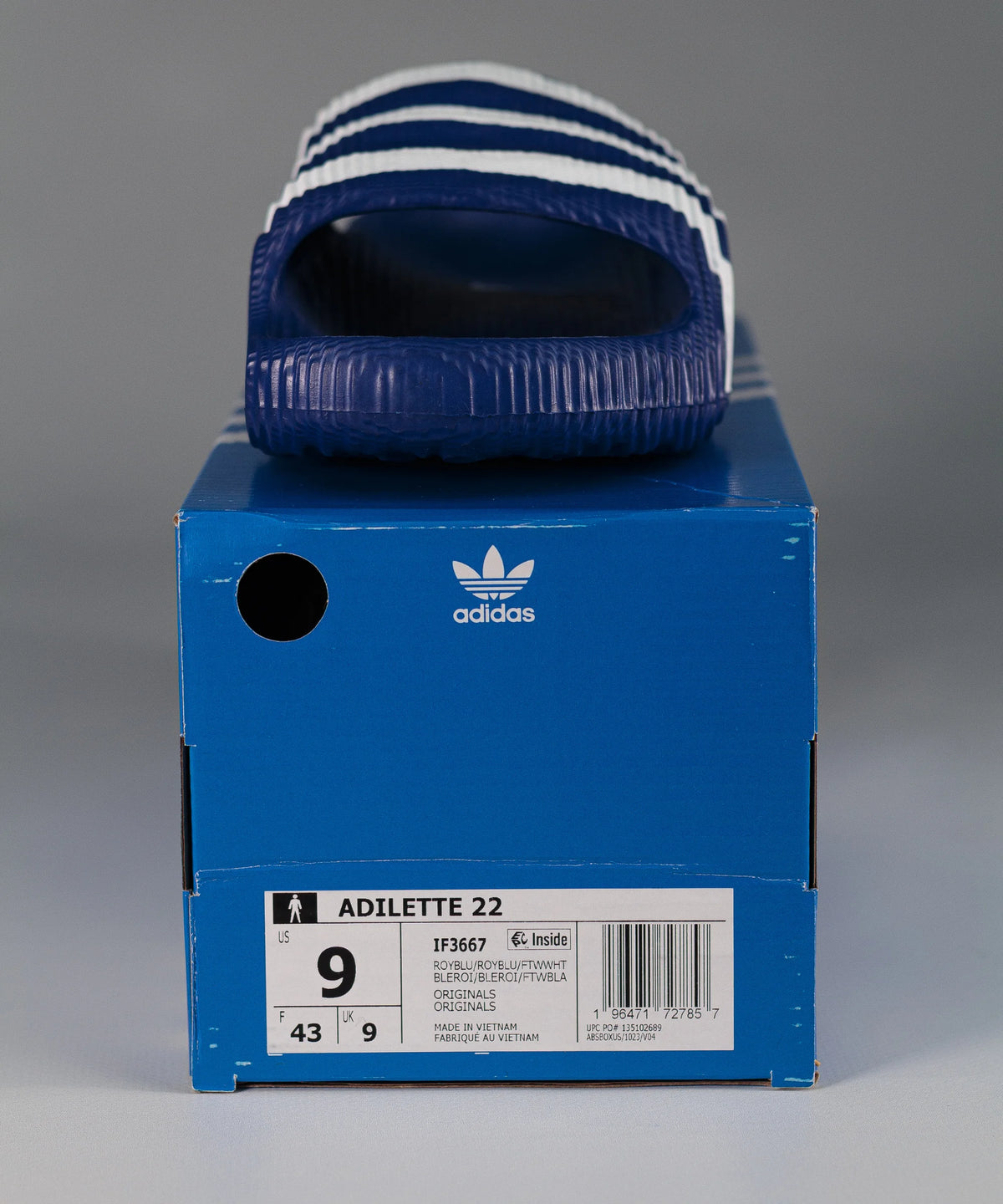 Тапочки Adidas Adilette 22 Slider Blue 3 Stripes