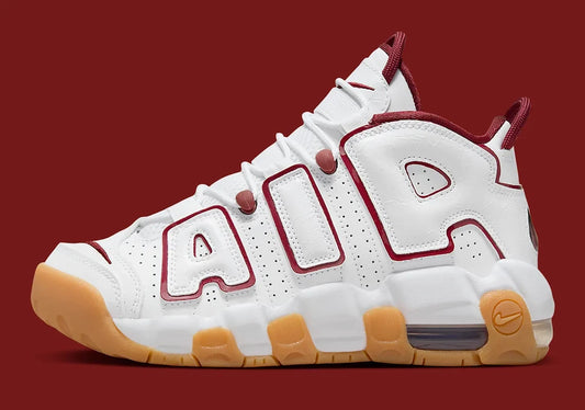Nike Air More Uptempo Team Gum White Red Wms Gs