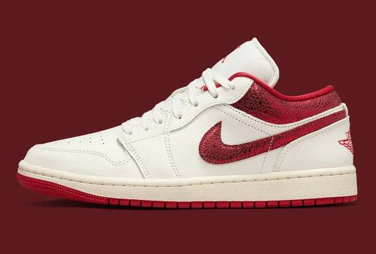 Nike Air Jordan 1 Low SE Sail Cracked Ruby Wms