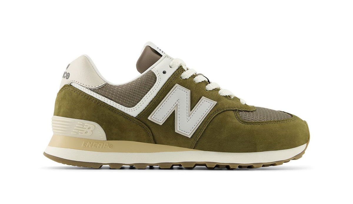 New Balance 574 Classic Olive Calcium Nubuk