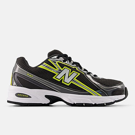New Balance 740 Black With Punch Lime